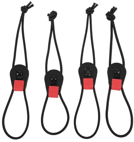 Nurnesy Bridas para cañas de pescar ajustables y reutilizables, 4 soportes elásticos resistentes a los arañazos para cables de extensión, mangueras, cuerdas y esquís