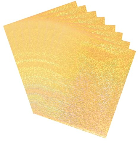 sourcing map 50 Stück Toner-reaktive Folie, Deko-Folie, Transferblätter, 21,6 x 27,9 cm, A4, Heißfolienpapier für Laserdrucker, Scrapbooking, Wärmeübertragung, Basteln, goldene Punkte