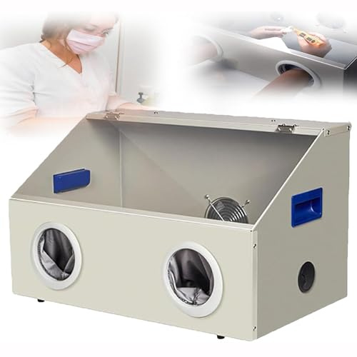 Professional Sandblaster Dust Collector with 2800 RPM Fan & LED Lights for Dental Polishing, Grinding, Engraving