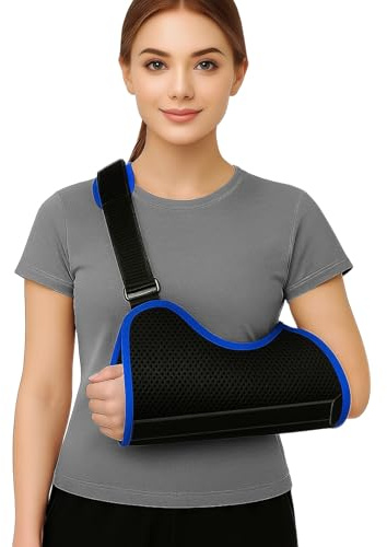 FELICITDR Arm Sling Shoulder Immobilizer - Medical Support for Broken/Fractured Arm Elbow Wrist (Men & Women) | Dual Steel Plate Stability, Adjustable Size