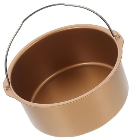 Homoyoyo Tortiera Friggitrice ad Aria Accessori, Stampo per Dolci Rotondo in Acciaio al Carbonio con Rivestimento Antiaderente, Idoneo per Forno