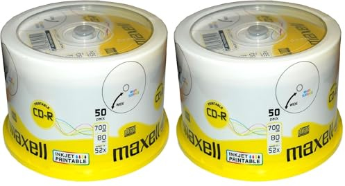 Maxell Campana 50 Cdr -Printable Multiuse- (Confezione da 2)