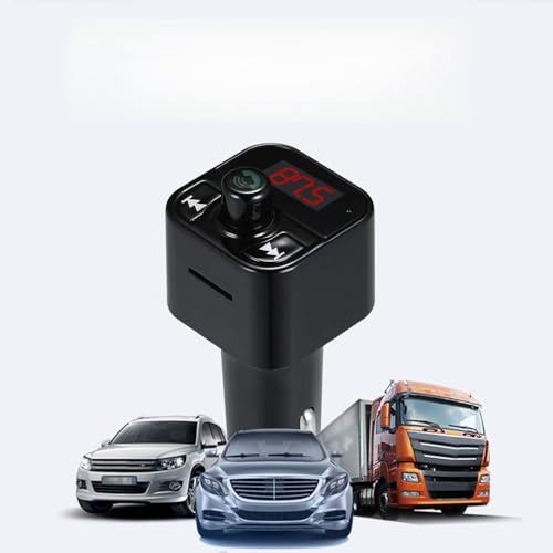 Lettore musicale MP3 WAV per auto Trasmettitore modulatore FM BT 5.0 e ricevitore audio vivavoce wireless con doppie porte di ricarica USB e soppressione del rumore CVC per