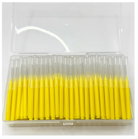 140st/låda I-typ interdentalborste 0,6-1,5 mm Rengöring mellan tänderna Munvård I Shape tandtråd(140pcs yellow 0.8mm)