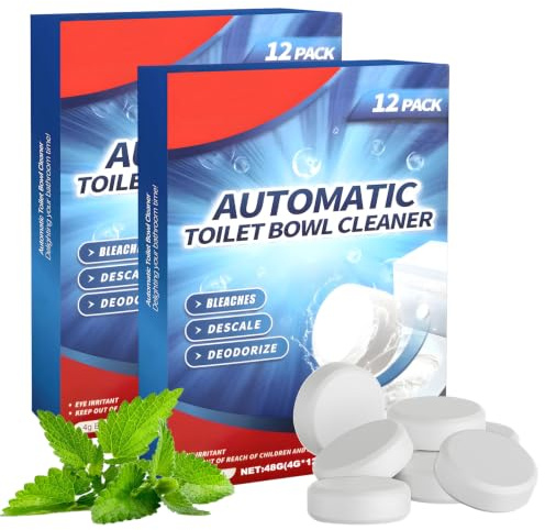 24 Pieza Pastillas Cisterna WC, Pastillas para Cisterna Elimina Rápidamente La Cal Los Sedimentos y Las Manchas Difíciles Aroma Fresco Apto para Todo Tipo de Inodoros Urinarios Lavabos Etc