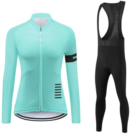 UGLY FROG Radtrikot Anzug Damen Winter Sport & Freizeit MTB Fahrradbekleidung Long Hemd Polyester Radsport Damen Hose Set