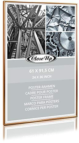 Close Up Posterrahmen, Bilderrahmen, Frame | Kupfer, Copper - für Großformatige Maxi Poster, Acrylglas bruchsicher|61x91,5 cm / 24x36 inches