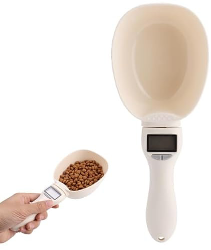 Fictory Cuillere Mesure Chien, Cuillère Numérique pour Cuisson, Cuillère électronique Portable pour animaux de compagnie chat chien mesure des aliments balance de cuisine pour nourriture pour chien