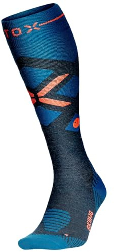 STOX Energy Socks - Calze da sci da uomo - Calze Premium a compressione - Calze da sci con lana merino - Nessun freddo ai piedi - Nessun crampo - Calze da snowboard