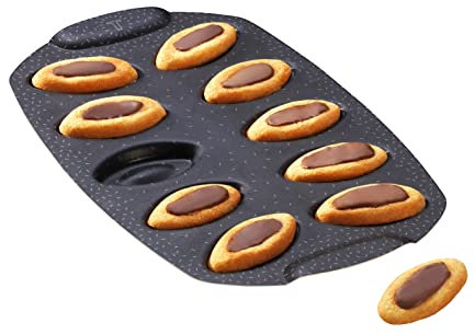 Tefal Moule gâteau 10 barquettes, Revêtement antiadhésif, Aluminium recyclé et recyclable, Pâtisserie bien dorée, Fabriqué en France, PerfectBake J5734202