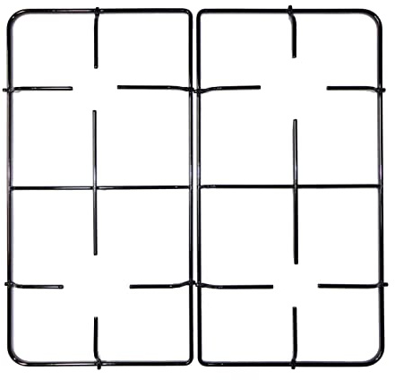 Ariston Indesit - Kit 2 griglie in ferro smaltato nero lucido 449 x 233 mm. per cucina piano cottura 4 fuochi a gas - P0270/KIT