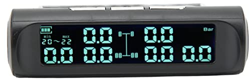 KIMISS Reifendrucküberwachungssystem – 6-Rad Solar TPMS für Lkw und Wohnmobile, DC 5V, stabiles Signal, LCD-Display, genauer Alarmton, Warnung bis 8 bar