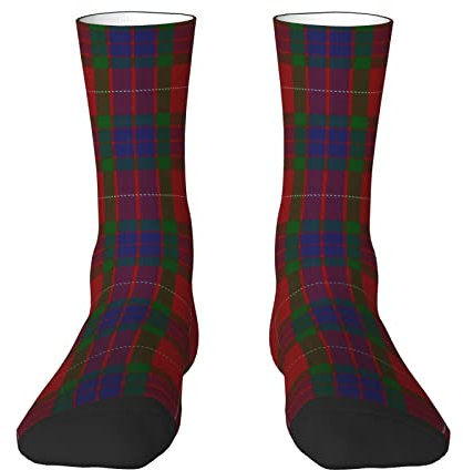 Old Scotsman Clan Fraser Tartan Plaid Herren- und Damen-Crew-Socken, Tartan-Plaid-Neuheit, modische, lässige Crew-Röhrensocke, athletische Sportkleid-Socken