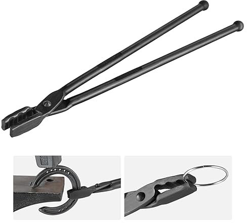 VEVOR Pinza da Fabbro Lunghezza Totale da 46 cm Pinza da Fabbro Stile a Bocca di Lupo, Pinza Forgiata in Acciaio al Carbonio, Attrezzatura per Officina Artigianale del Fabbro, Pinza da Fabbro 1 Pezzo