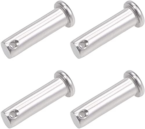 XYWHPGV Perni con cerniera a foro singolo - 10 mm x 35 mm perno a cerniera a testa piatta in acciaio inossidabile 304, 4 pezzi(b4391 a5b71 6fe0e e6d31 1b64f 2ffa4