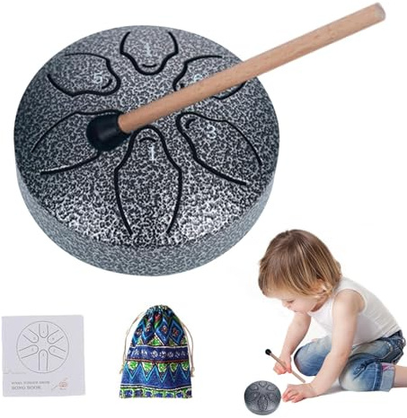 Regentrommel Für Den Garten Draußen, Rain Drum Outdoor, Rain Drum Für Garten, 3 Zoll 6 Töne Steel Tongue Drum Regentrommel Tongue Rain Chime Drum, Wasserdichte Trommel-Regenglocke | Garten, 3 Zoll 6 Töne Steel Tongue Drum Regentrommel Tongue Rain Chime Drum, Wasserdichte Trommel-Regenglocke