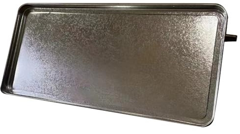Auffangwanne mit Ablauf aus Verzinktem Eisen, Universal Ablaufset, Einteiliges Stanzverfahren, Universelle Abtropfschale für Klimaanlagen mit 2 M Ablaufschlauch, Tiefe 3 cm(83*37cm/32.7*14.6in)