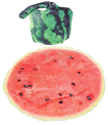 WRITWAA 1satz Wassermelonen Babydecke Mit Mütze Weiche Flanell-Decke Für Kleinkinder Kuschelig Und Warm Für Neugeborene Abnehmbar Atmungsaktiv Schlafhilfe