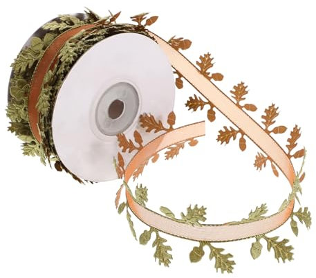 Alipis Geschenkband Mit Blattform-Details Lang Für Bastelprojekte Party-Dekorationen Wie Thanksgiving Und Weihnachten Geschenke Verzieren