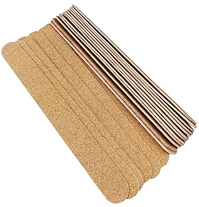 Limas de Uñas de Doble Cara 20 Piezas Khaki para Pulido | Madera y Papel Abrasivo, Lijado de Superficie, Uso en DIY Nail Art y Salones Profesionales