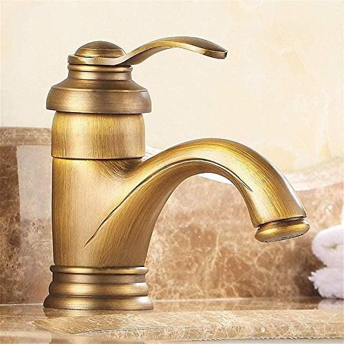 Küchenarmaturen Badarmaturen Antike Bronze-Finish Messing Waschbecken Massiv Messing Armaturen Einhebelmischer Wasserhähne Bad Kran