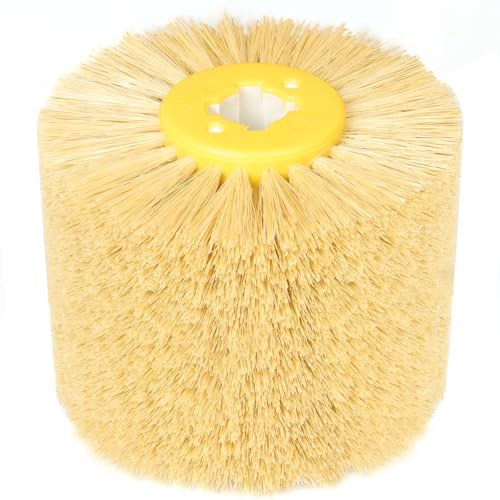 Shineboc Spazzole Abrasive, Drum Brush Spazzola in Sisal 120x100mm Spazzola Lucidante per La Lavorazione Del Legno, Spazzola Abrasiva in Setola per Satinatrice, Mola per Trafilatura