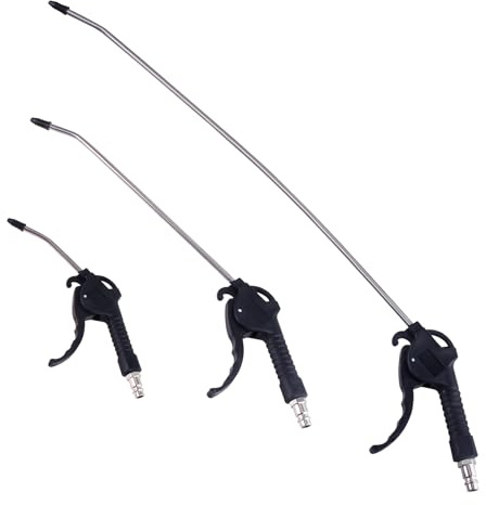 SUKITMISO 3 Stück Ausblaspistole Druckluft Set Druckluftpistole 95mm 280mm 490mm, Lang Druckluftpistole Pressluftpistole, 1/4 luftpistole für kompressor, Luftdruckpistole mit Aufhängefunktion