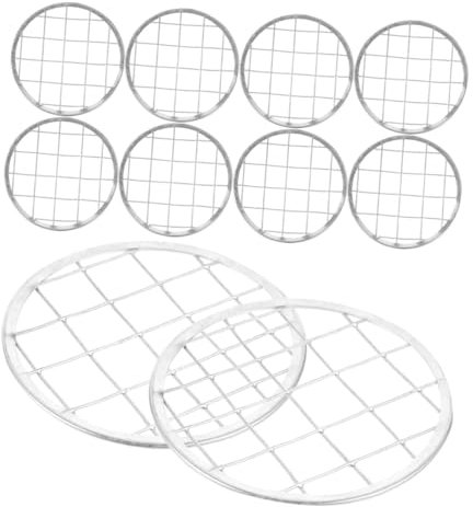 SMASOLO 10pcs Metal Flower Grid Vase Grid Pen Holder Cover for Flower Arrangement Reusable Floral