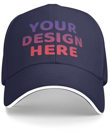 AMZLRR Baseballkappe personalisiertes Cap selbst gestalten mit Foto/Logo/Text gestalten | Verstellbare Cap für Männer & Frauen