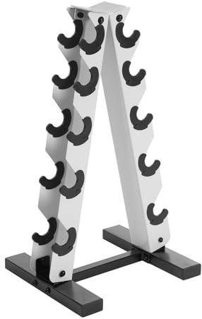 A-Frame, supporto per manubri, 5 livelli, in acciaio, supporto per sollevamento pesi per la casa palestra (solo supporto)