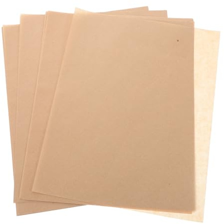 Zerodeko Papier D'emballage Alimentaire Ciré Résistant aux Graisses pour Cuisson et Friture, Format Pratique 20x25cm, Lot de 100 Feuilles pour Pique-niques et Pâtisserie