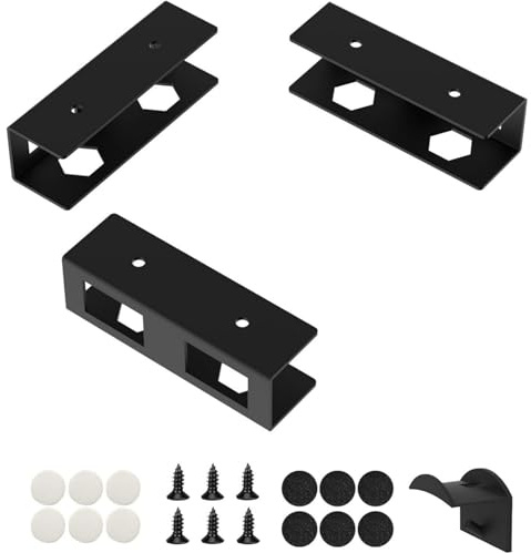 CARISSETT Heavy Duty Under Desk Laptop Bracket With Mounting Screw Space Saving Holder Desktop Laptop Storage Shelf For Notebook Under Desk Notebook Holder