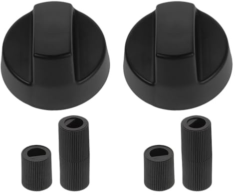 Amosfun 1set Boutons de Remplacement la Cuisine avec Adaptateurs pour Four et Cuisinière à Gaz