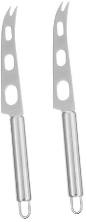 STOBAZA 2 pièces Couteau à Fromage et Coupe Beurre Manuel Acier Inoxydable avec Manche Ergonomique Spatule de Cuisine pour Fromage Beurre et Gâteau Outil de Pâtisserie Domestique