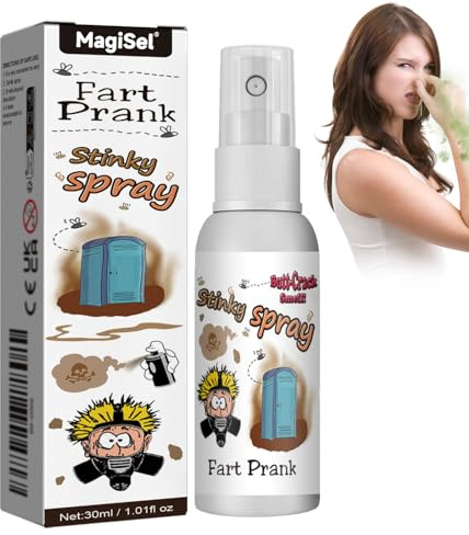 Spray para Pedos Extrafuerte, Spray Líquido para Pedos, Spray de Líquido de Olor de Broma, Spray de Olor de Fiesta de Súper Broma para Adultos, Bombas Fetidas Potentes para Halloween, 1 Piezas - 30ML