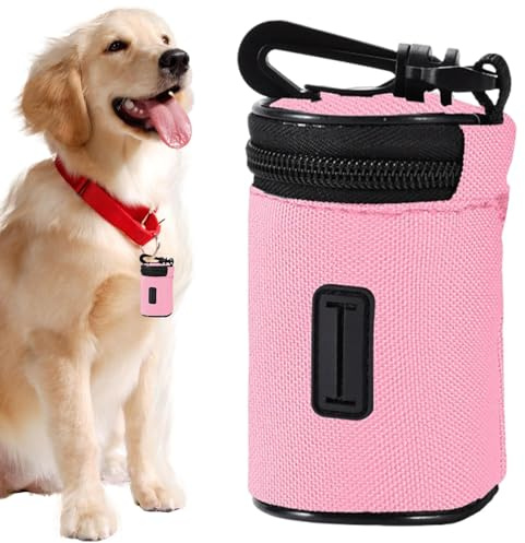 Distributeur de Sacs à Crotte de Chien - Porte-Sac À Détritus Canin | Avec Poche À Friandises Et Clip Pour Promenade Randonnée Pique-Nique Parc