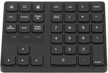 Cuifati Tastierino Numerico Wireless, Tastierino Numerico Portatile a 35 Tasti 2.4G, Ricaricabile per Laptop Lavoro Domestico, Portata 10 M