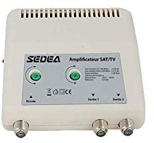 Sedea Amplificateur intérieur – 2 Sorties Satellite & Terrestre – 28 DB