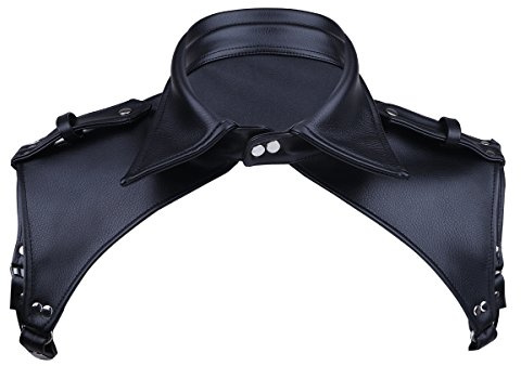 CHICTRY Männer Herren Body Leder Harness Harnis Wetlook Kragen Abnehmbare Top Shirt Brustgeschirr Einstellbar