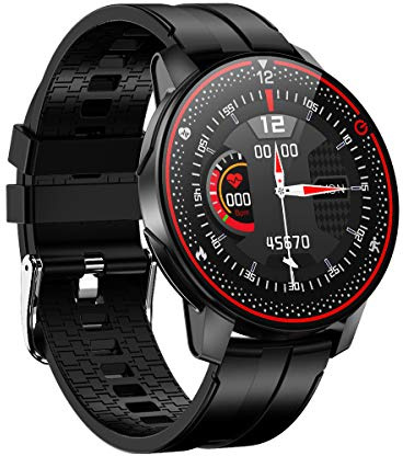 RASKYEE Smartwatch, Tracker Fitness con cardiofrequenzimetro contatore Calorie Passo Monitor Sonno, Schermo a Colori TFT da 1,3 , smartwatch Impermeabile IP68, Tracker attività per Android e iOS