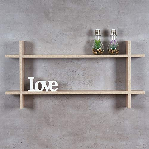 levandeo Regal BxH 98x48cm Holz Steckregal Sonoma Eiche Wandregal Bücherregal Ablage Deko Holzregal Einrichtung