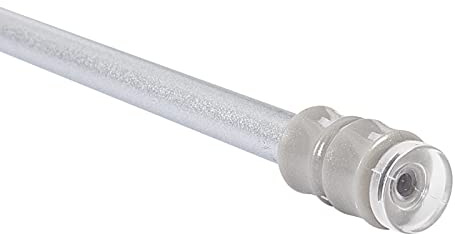 HUGG - Klemmfix -fx.7- ausziehbare Scheibenstange - ohne Kleben oder Bohren - 60-90 cm lang, Silber, 1 Stück