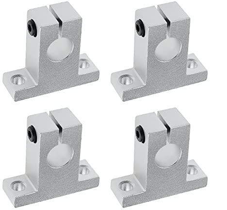 eMagTech Linearkugellager Befestigungshalterung für Linearführung, SK20 Passwellendurchmesser 20 mm, Aluminiumlegierung, 4 Stück