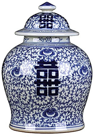 RTYHN Vintage Keramik Kleine Vase,Handgemachte Vase,Traditionelles Dekorative Vase,China Ming-Stil,Höhe 32cm