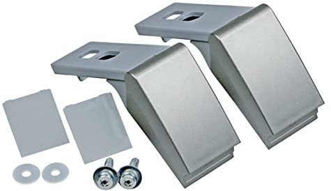 easyPART Kompatibel/Ersatz für LIEBHERR 9590180 Reparaturset Scharnier zweitürig Türgriff Griff Kunststoff Metall silber grau Kühlschrank Kühlgerät eingesetzt in CNES GSDES KSDPES KSBES KSVES CPES uvm