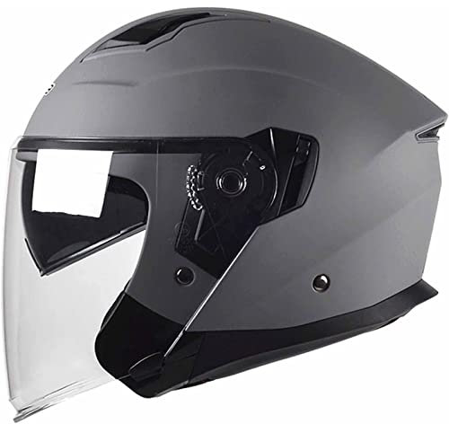 Retro-Halbhelm Jethelme Für Roller Moped Männer Und Frauen Street Cruiser DOT/ECE-Zertifizierter Helm, Motorrad-Sturzhelme Mit Offenem Gesicht, Vintage-Motorradhelm 21,XXXL