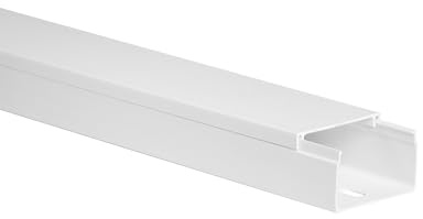 KOMIB - KK5030RW-10M Kabelkanal 50 x 30 x 2000mm Reinweiß Schraubbar PVC / 10 Meter - 5 x 2m (5 Stangen) / VDE