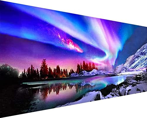 UTELKA Aurora Diamond Painting Groß(40x70cm)- Aurora Diamant Painting Bilder, Diamant Painting Bilder Groß Für Wohnzimmer Schlafzimmer Wand Dekoration