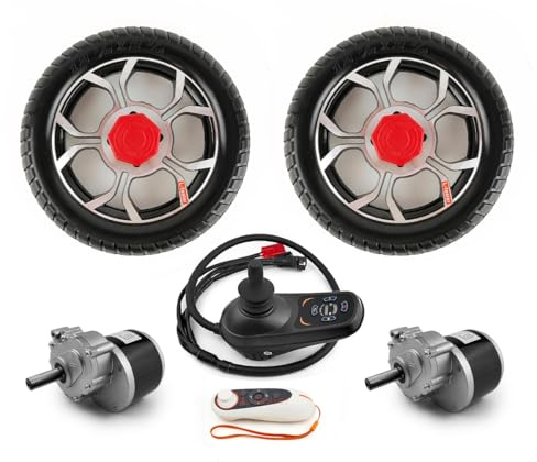 L-faster Kit de conversión de Motor de Silla de Ruedas con Control Remoto 250W para Silla de Ruedas eléctrica Plegable Ligera de 12 Pulgadas