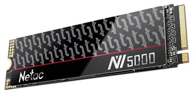 Netac NV5000-t 2To M.2 NVMe 1.4 Interne SSD (PCIe 4.0, 3D NAND, SLC Cache) pour PC, PS5, Ordinateurs Portables.